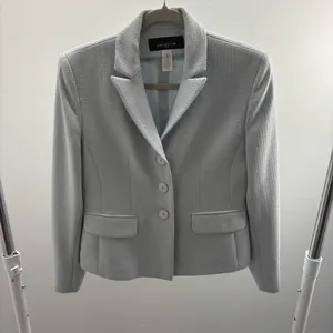 Jones New York Powder Blue Knit Tailored Blazer thumbnail 2