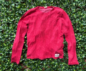 Hollister Henley Long Sleeve Ribbed Y2K size Small thumbnail 1