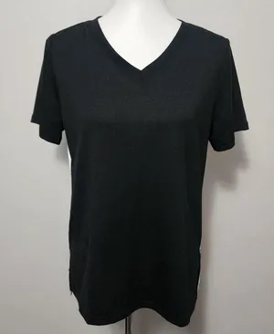 Rock & Republic Navy Festival Burnout Cutout Choker Short Sleeve Tee Size Large thumbnail 7