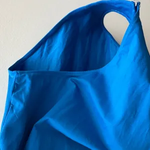 ZARA Bright Blue Highneck Racerback Tank Bodysuit, Size Large thumbnail 9