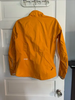 Co Op Cycles Bright Yellow Orange Lightweight Shell Jacket Size XS thumbnail 4