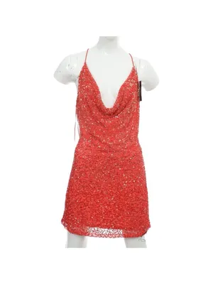 Retrofête Coral Sequin Mini Dress XL NWT thumbnail 3