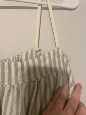 A New Day Green and White Striped Maxi Dress thumbnail 3
