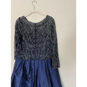 Pisarro Nights Beaded Illusion Neck Taffeta Cocktail Dress 14 Missing Belt NEW thumbnail 13