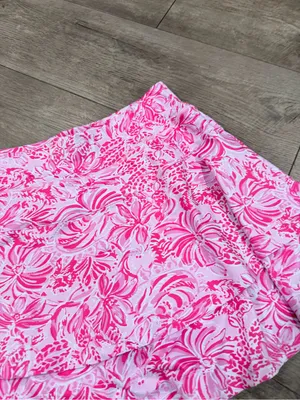 Bright Pink Tropical Print Ruffle Skort Size M thumbnail 9
