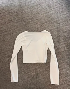 Brandy Melville White Gina Long Sleeve Top thumbnail 2
