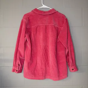 L.L. Bean Vintage Corduroy Button-Down Shirt Shacket in Pink Women’s Size Medium thumbnail 3