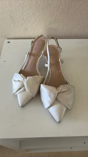 Kate Spade Wedding Kitten Heels with Bow thumbnail 1