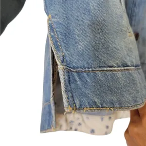Pilcro Anthropologie Denim Trucker Jacket Boho Grunge Oversized Slouchy Fit thumbnail 6