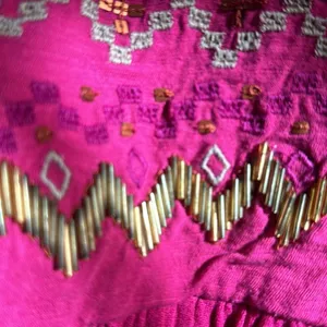 Free People top lined to waist beaded detail hot pink S thumbnail 4