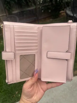 Michael Kors Pink & White Wristlet Wallet thumbnail 2