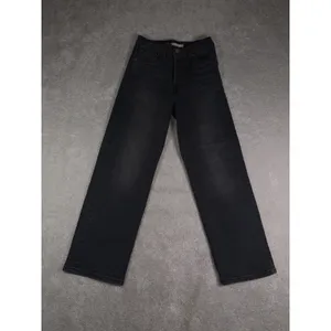 levis ribcage straight ankle black washed jeans 25x27 button fly thumbnail 3