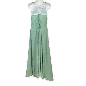 RIHOAS Sage Green Cowl Neck Lace-Up Maxi Dress Women Large Formal Slit Gown thumbnail 4