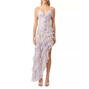 Elliatt Aveline Ruffle Asymmetric Gown New with Tags Size Small thumbnail 2