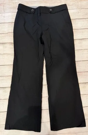 Banana Republic Stretch Jackson Fit Trouser Pants Black Career Work 10 Petite thumbnail 1