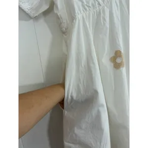 NWT Madewell Annamari White Puff Sleeve‎ Gingham Flower Embroidered Mini Dress S thumbnail 8