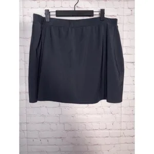 Abercrombie & Fitch Black Athletic Skort XL Mini Skirt Built-in Shorts Side Slit thumbnail 3