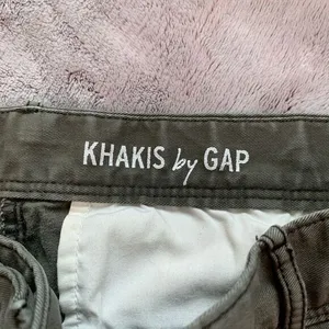 GAP Womens 8 Khakis Olive Green Skinny‎ Mini Ankle Zip Chino Pants Jeans Stretch thumbnail 4