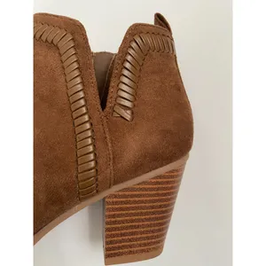 Dolce Vita Heeled Pointed Toe Suede Western Bootie Brown Tan Size 7 NEW thumbnail 7