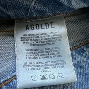 Agolde Vintage Wash Toni Jeans 24 High Rise Light Blue Designer Denim thumbnail 10