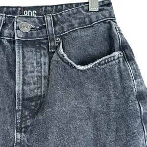 BDG Urban Outfitters Distressed Raw Hem Denim Shorts Washed Black Grunge Size 25 thumbnail 4