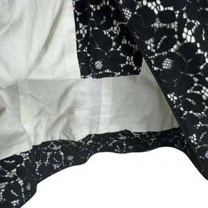 Talbots Black Floral Lace Overlay 3/4 Sleeve Crew Neck Line Button‎ Up Blazer 14 thumbnail 5