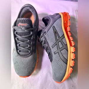 ASICS Men's Athletic Shoes in Gray and Orange thumbnail 5