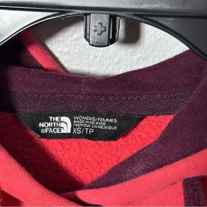 The North Face Women Orange Hoodie Sweater‎ Jacket Pullover Size XS. thumbnail 4