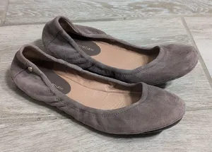 ANTONIO MELANI Brown Leather Prima Ballet Flats thumbnail 1