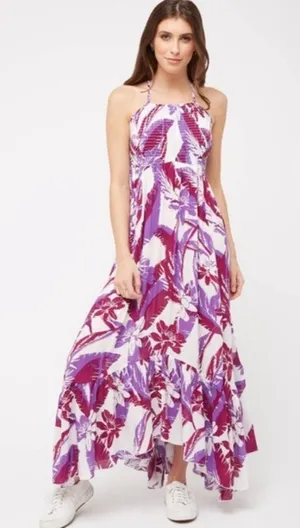Free People Intimately Heat Wave Smocked Floral Maxi Dress Ruffle Size Small thumbnail 1