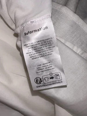 NEW Reformation Malvina White Linen Puff-Sleeve Mini Dress sz 12 thumbnail 7
