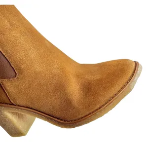 Lauren Ralph Lauren Marianna Tan Suede Chelsea Ankle Boots Block Heel Size 5.5B thumbnail 6