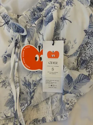 Cider floral puff sleeve shirred crop top thumbnail 4