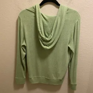 Roller Rabbit Green Lena Ribbed Long Sleeve Hoodie Size Small thumbnail 8