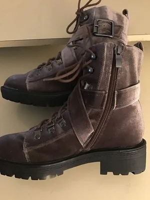 Steve Madden women velvet combat Extreme boots US 6 thumbnail 9