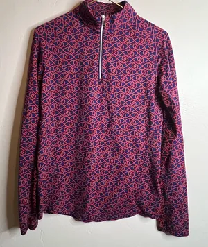 Sport Haley Navy and‎ Red Half-Zip Sweater XS thumbnail 1