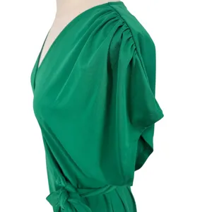 NWT Mango Women's Bow‎ Wrap Midi Dress Kelly Green Size 6 Feminine Contemporary thumbnail 8