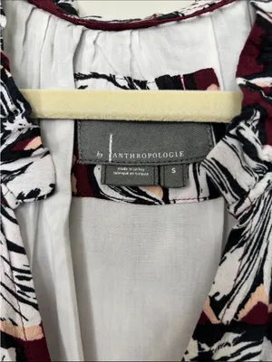 Anthropologie Maroon Floral Midi Dress thumbnail 3