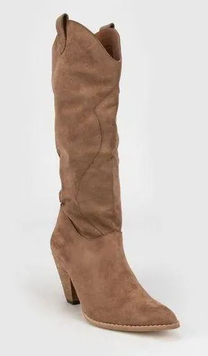 MI.IM Bohemian Western Tall Slouch Womens Camel Boots 10 thumbnail 1
