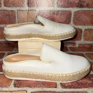 Pre-Owned Dr Scholl's Sunnie Mules Leather White Beige Breathable Size 7M Women thumbnail 4