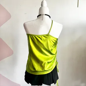 Green Metallic Rave Top, Y2K, Cyber, Festival, Clubwear, Futuristic,‎ Small thumbnail 3