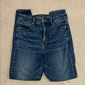 American Eagle Outfitters Dark Blue Women's Jeans thumbnail 1