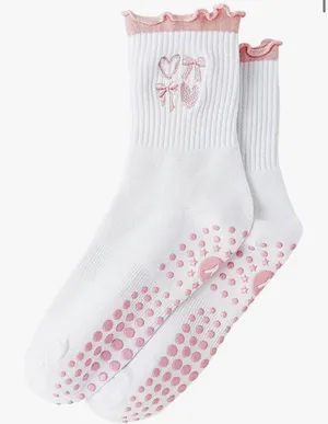 Pilates Grip Socks White thumbnail 1