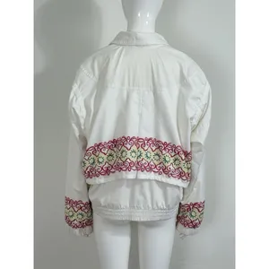 Vintage 90s Nike White Track Jacket Women’s Aztec Sun Embroidered Windbreaker S thumbnail 6