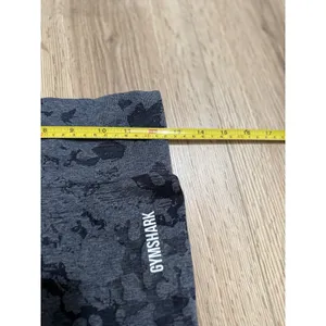 Gymshark Adapt Camo Seamless Biker Shorts Black Grey Ruched Size Small Estimated thumbnail 4