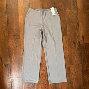 UNIQLO grey elastic waist ponte pants, size M, NWT thumbnail 3