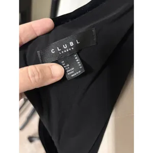 Club L London Seductress Square Neck velvet Ruched Midi Dress Black Sz 10 sexy thumbnail 7