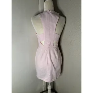 Nasty Gal Light Pink Sleeveless Cut Out Dress S Coquette Girl Pastel Mermaid thumbnail 2