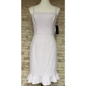 NWT French Connection Whisper Frill Hem Cami Mini Dress 6 Lilac Sachet‎ thumbnail 2