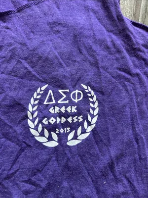 Next Level Apparel Delta sigma phi Purple Racerback Tank Greek goddess thumbnail 3